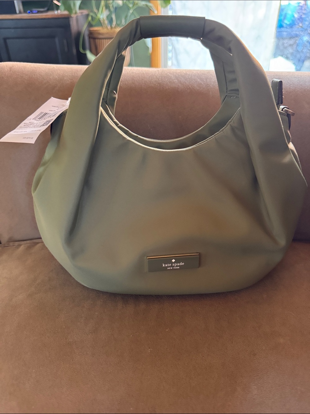 kate spade Olive Green Rounded Hobo Bag NWT